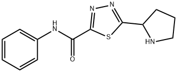 1,3,4-thiadiazole-2-carboxamide, N-phenyl-5-(2-pyrrolidiny 구조식 이미지