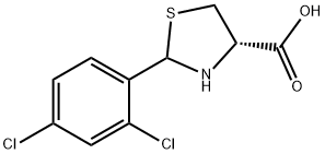 (4S)-2-(2,4-Dichlorophenyl)-1,3-thiazolidine-4-carboxylic acid 구조식 이미지