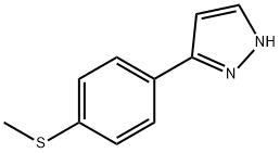 3-[4-(Methylthio)phenyl]-1H-pyrazole 구조식 이미지