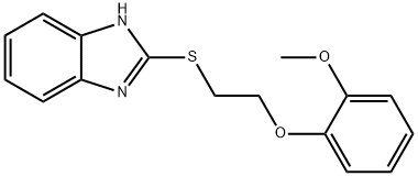 2-{[2-(2-Methoxyphenoxy)ethyl]thio}-1H-benzimidazole 구조식 이미지