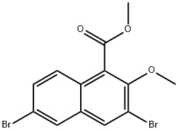 Methyl 3,6-dibromo-2-methoxy-1-naphthoate Structure