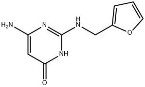 6-Amino-2-[(2-furylmethyl)amino]pyrimidin-4(3H)-one Structure