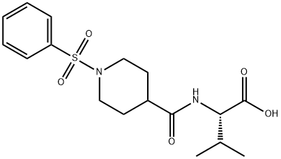 N-{[1-(Phenylsulfonyl)piperidin-4-yl]carbonyl}-L-valine Structure