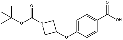 4-{[1-(tert-Butoxycarbonyl)azetidin-3-yl]-oxy}benzoic acid Structure