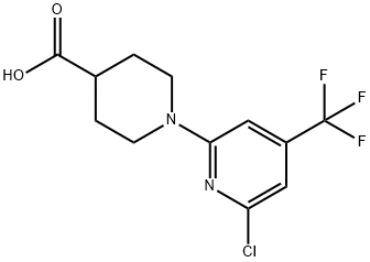 6'-Chloro-4'-trifluoromethyl-3,4,5,6-tetrahydro-2 H-[1,2']bipyridinyl-4-carboxylic acid Structure