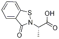 (2S)-2-(3-Oxo-1,2-benzisothiazol-2(3H)-yl)-propanoic acid Structure