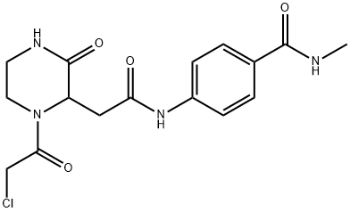 4-({[1-(Chloroacetyl)-3-oxopiperazin-2-yl]-acetyl}amino)-N-methylbenzamide Structure