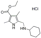 Ethyl 5-[(cyclohexylamino)methyl]-2,4-dimethyl-1H-pyrrole-3-carboxylate hydrochloride Structure