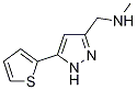 N-Methyl-1-[5-(2-thienyl)-1H-pyrazol-3-yl]-methanamine 구조식 이미지