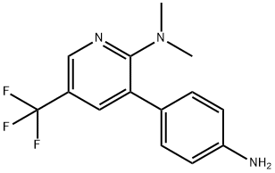 [3-(4-Amino-phenyl)-5-trifluoromethyl-pyridin-2-yl]-dimethyl-amine 구조식 이미지