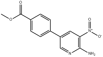 Methyl 4-(6-amino-5-nitro-3-pyridinyl)-benzenecarboxylate 구조식 이미지