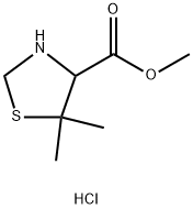 Methyl 5,5-dimethyl-1,3-thiazolidine-4-carboxylate hydrochloride 구조식 이미지