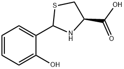 (R)-2-(2-Hydroxyphenyl)thiazolidine-4-carboxylic acid 구조식 이미지