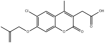 {6-Chloro-4-methyl-7-[(2-methylprop-2-en-1-yl)-oxy]-2-oxo-2H-chromen-3-yl}acetic acid Structure