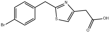 [2-(4-Bromobenzyl)thiazol-4-y]acetic acid 구조식 이미지