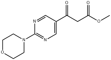 Methyl 3-(2-morpholin-4-ylpyrimidin-5-yl)-3-oxopropanoate Structure