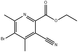 Ethyl 5-bromo-3-cyano-4,6-dimethyl-2-pyridinecarboxylate 구조식 이미지