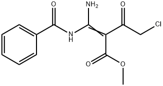 Methyl (2Z)-3-amino-3-(benzoylamino)-2-(chloroacetyl)acrylate Structure