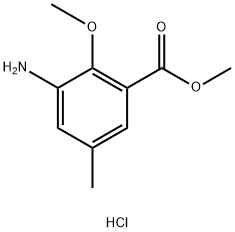 Methyl 3-amino-2-methoxy-5-methylbenzoate hydrochloride Structure