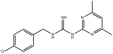 N-(4-클로로벤질)-N'-(4,6-디메틸피리미딘-2-일)구아니딘 구조식 이미지