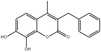 3-Benzyl-7,8-dihydroxy-4-methyl-2H-chromen-2-one Structure