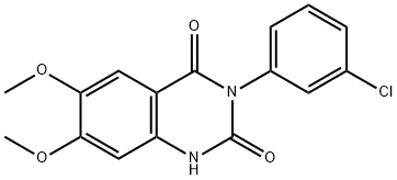 3-(3-Chlorophenyl)-6,7-dimethoxyquinazoline-2,4(1H,3H)-dione Structure