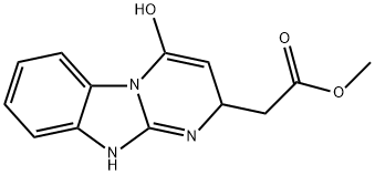 Methyl (4-hydroxy-1,2-dihydropyrimido-[1,2-a]benzimidazol-2-yl)acetate Structure