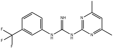 N-(4,6-Dimethylpyrimidin-2-yl)-N'-[3-(trifluoromethyl)phenyl]guanidine Structure