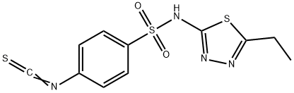 N-(5-Ethyl-1,3,4-thiadiazol-2-yl)-4-isothiocyanatobenzenesulfonamide 구조식 이미지