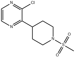 2-Chloro-3-(1-methanesulfonyl-piperidin-4-yl)-pyrazine Structure