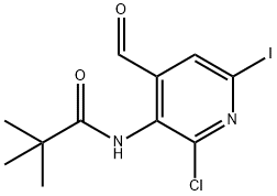 N-(2-Chloro-4-formyl-6-iodopyridin-3-yl)pivalamide Structure