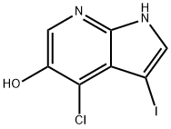 4-Chloro-3-iodo-1H-pyrrolo[2,3-b]pyridin-5-ol Structure