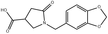1-(1,3-Benzodioxol-5-ylmethyl)-5-oxopyrrolidine-3-carboxylic acid Structure
