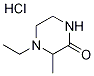 4-Ethyl-3-methylpiperazin-2-one hydrochloride 구조식 이미지