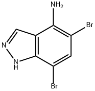 5,7-Dibromo-1H-indazol-4-amine Structure