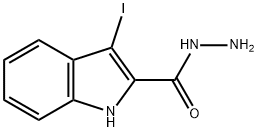 3-Iodo-1H-indole-2-carbohydrazide 구조식 이미지