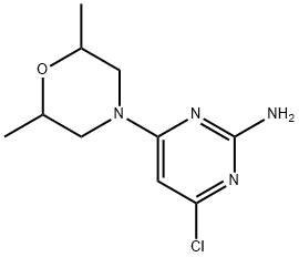 4-Chloro-6-(2,6-dimethylmorpholin-4-yl)pyrimidin-2-amine 구조식 이미지