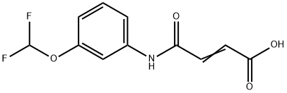 (2Z)-4-{[3-(Difluoromethoxy)phenyl]-amino}-4-oxobut-2-enoic acid 구조식 이미지