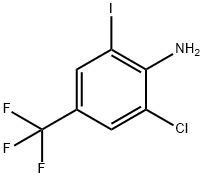2-Chloro-6-iodo-4-(trifluoromethyl)aniline Structure