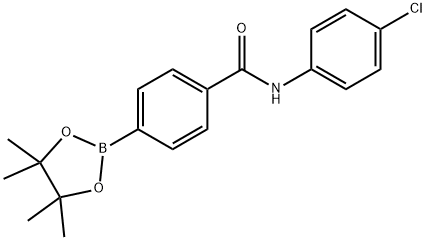 N-(4-Chloro-phenyl)-4-(4,4,5,5-tetramethyl-[1,3,2]dioxaborolan-2-yl)-benzamide Structure