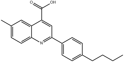2-(4-BUTYLPHENYL)-6-METHYLQUINOLINE-4-CARBOXYLICACID Structure