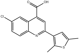 6-CHLORO-2-(2,5-DIMETHYLTHIEN-3-YL)QUINOLINE-4-CARBOXYLIC ACID Structure