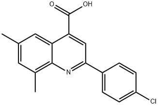2-(4-CHLOROPHENYL)-6,8-DIMETHYLQUINOLINE-4-CARBOXYLIC ACID Structure