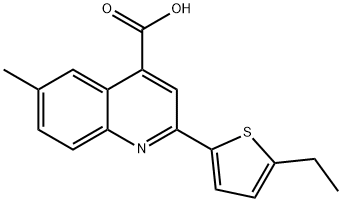 2-(5-ETHYLTHIEN-2-YL)-6-METHYLQUINOLINE-4-CARBOXYLIC ACID 구조식 이미지