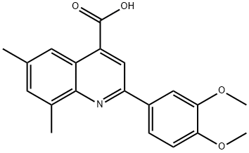 2-(3,4-DIMETHOXYPHENYL)-6,8-DIMETHYLQUINOLINE-4-CARBOXYLIC ACID Structure