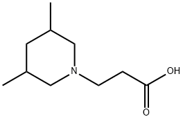 3-(3,5-DIMETHYLPIPERIDIN-1-YL)PROPANOIC ACID Structure