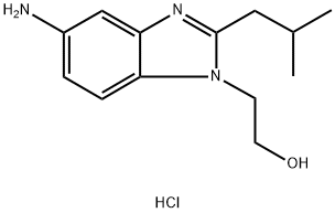 2-(5-AMINO-2-ISOBUTYL-BENZOIMIDAZOL-1-YL)-ETHANOLDIHYDROCHLORIDE 구조식 이미지