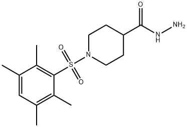 1-[(2,3,5,6-TETRAMETHYLPHENYL)SULFONYL]PIPERIDINE-4-CARBOHYDRAZIDE 구조식 이미지