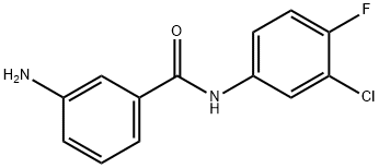 3-AMINO-N-(3-CHLORO-4-FLUOROPHENYL)BENZAMIDE 구조식 이미지