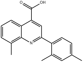 2-(2,4-DIMETHYLPHENYL)-8-METHYLQUINOLINE-4-CARBOXYLIC ACID 구조식 이미지